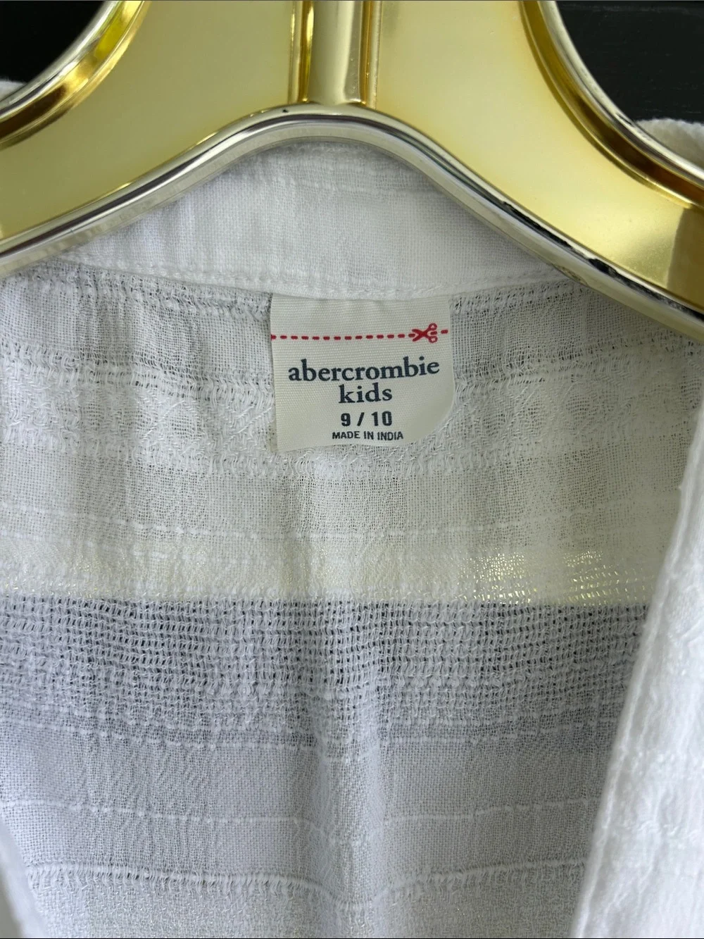 Abercrombie kids White Textured Open Cover-Up